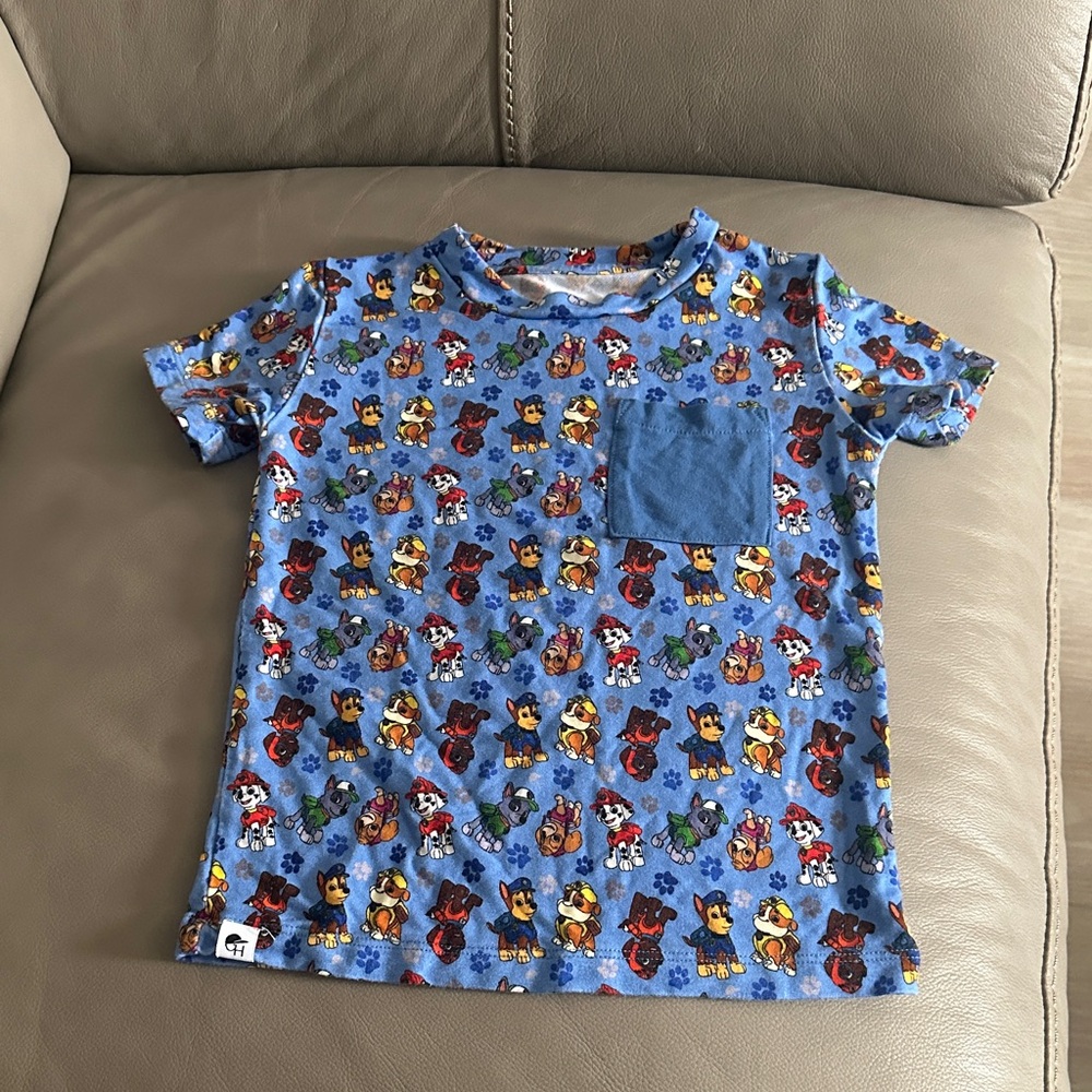 Blue Kids Character Pocket Tee